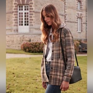 Sezane Will Jacket Blue Ochre Wool Shacket size S